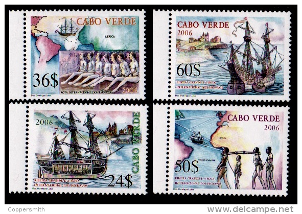 (023) Cape Verde  Slavery / Sklaverei / Ships / Bateaux / Schiffe / Schepen / Rare / Scarce  ** / Mnh  Michel 893-96 - Cap Vert