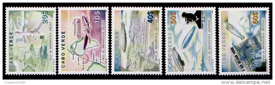 (026) Cape Verde  Flight / Planes / Avions / Flugzeuge / Zeppelin / Rare / Scarce  ** / Mnh  Michel 902-906 - Kap Verde