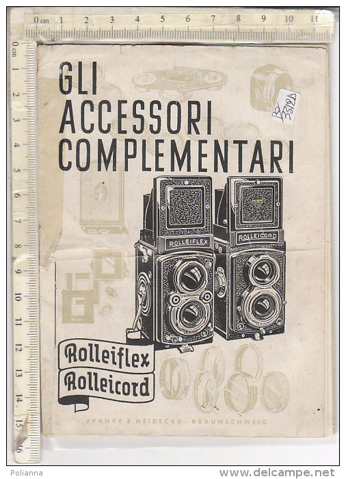 PO3312D# LIBRETTO ISTRUZIONI MACCHINA FOTOGRAFICA ACCESSORI COMPLEMENTARI ROLLEIFLEX ROLLEICORD - Materiale & Accessori