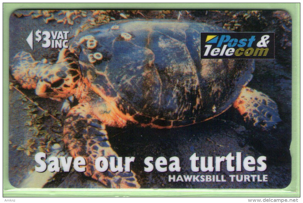 Fiji - 1996  Save Our Sea Turtles - $3 Hawksbill Turtle - FIJ-083 - VFU - Fidschi