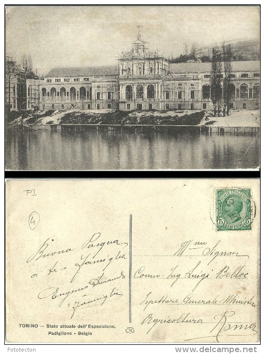 Torino - Esposizione Internazionale 1911 - Padiglione Del Belgio (cantiere) - Luigi Belloc - Exposiciones