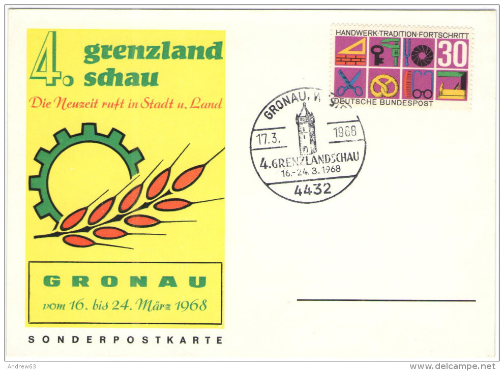 GERMANIA - GERMANY - Deutschland - ALLEMAGNE - 1968 - Special Cancel - 4. GRENZLANDSCHAU  - Gronau - Maschinenstempel (EMA)