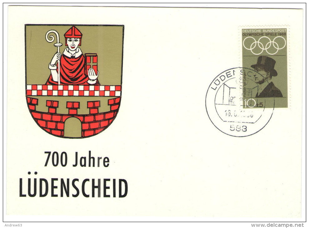 GERMANIA - GERMANY - Deutschland - ALLEMAGNE - 1968 - Special Cancel - 700 Jahre Lüdenscheid - Lüdenscheid - Maschinenstempel (EMA)
