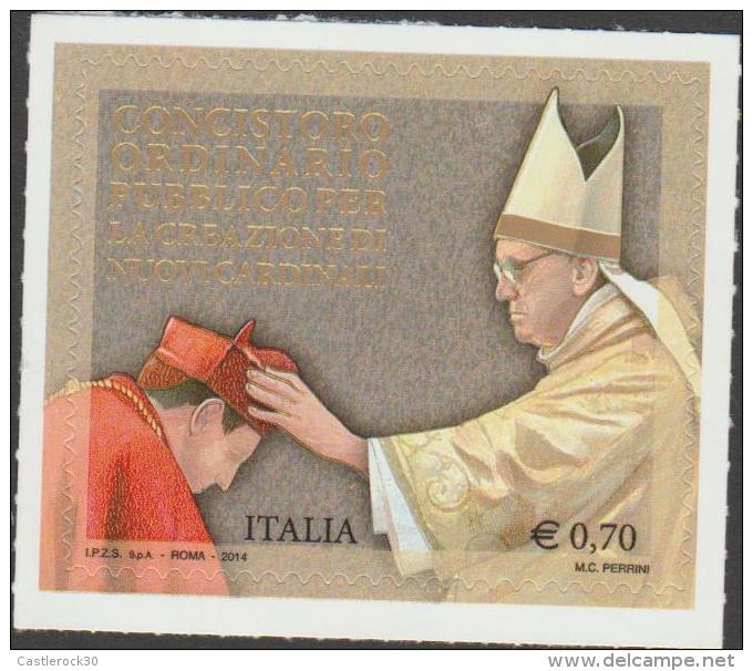 O) 2014 ITALY, POPE FRANCIS - JORGE MARIO BERGOGLIO- FRANCISCO, ADHESIVE - STICKER, XF - Unclassified