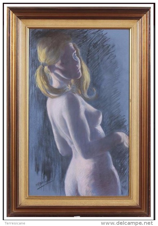 DE FIORI MARIA RAFFAELLA 	 NUDO Pastello	40x65	Firma In Basso A Destra CORNICE PRESENTE - Pastels