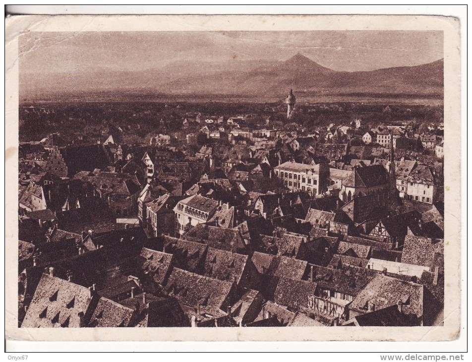 SELESTAT-SCHLETTSTADT (Bas-Rhin) Vue Générale-Château D'eau- Avec Repiquage Texte En Français Période Deuxième Guerre - Selestat