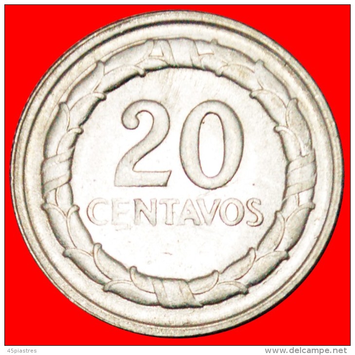 * SANTANDER (1792-1840): COLOMBIA  20 CENTAVOS 1967! MINT LUSTRE!  LOW START  NO RESERVE! Santander (1792-1840) - Colombia