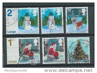 GB 2006 CHRISTMAS SET OF 6 USED SG 2678-83 MI 2463-68 SC 2412-17 IV 2811-16 - Gebruikt