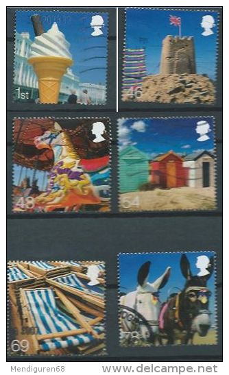 GB 2007 BESIDE THE SEASIDE SET OF 6 USED SG 2734-39 MI 2519-24 SC 2463-68 IV 2888-93 - Usati