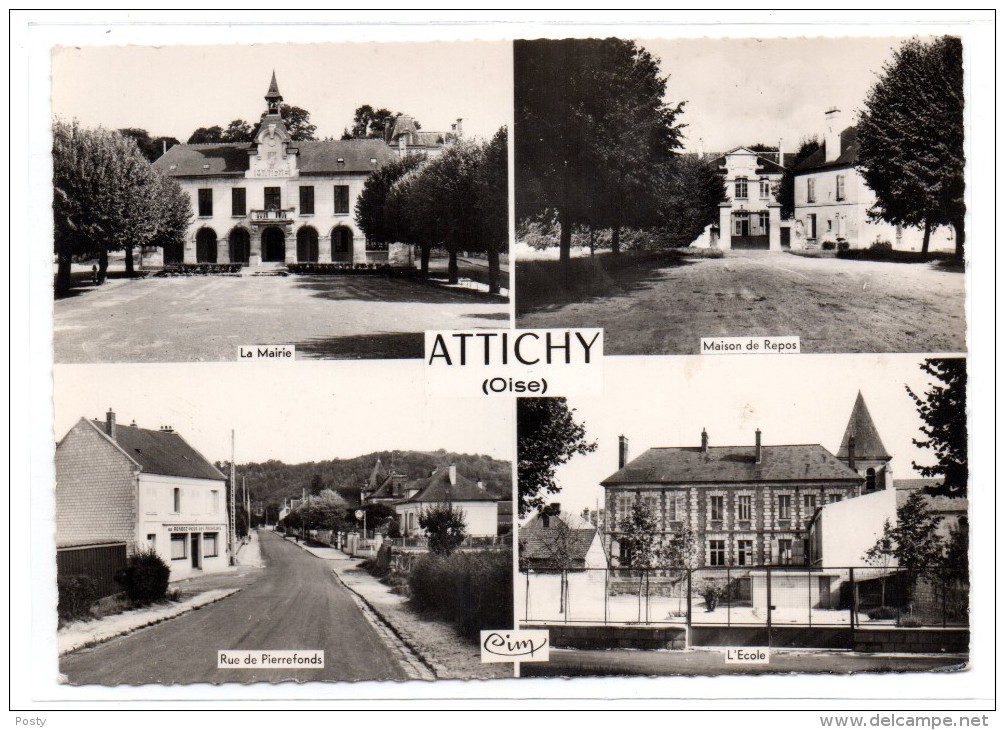 CPSM - ATTICHY - Multivues - N/b - Ann 50 - - Attichy