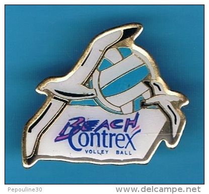 1 PIN'S //  ** BEACH VOLLEY ** CONTREX ** VOLLEY BALL ** - Volleyball