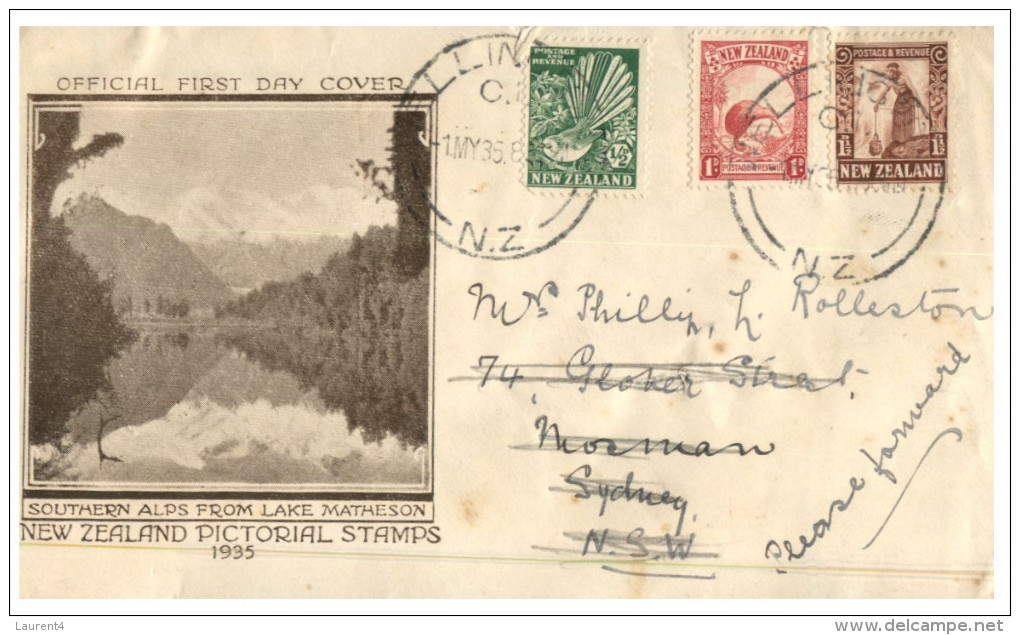(998) New Zealand FDC Cover - 1935 (as Seen On Scan) - FDC
