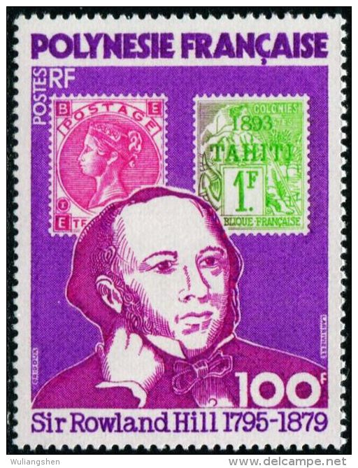 FN1478 Polynesia 1979 Rowland Hill 1v Stamp On Stamp MNH - Ungebraucht