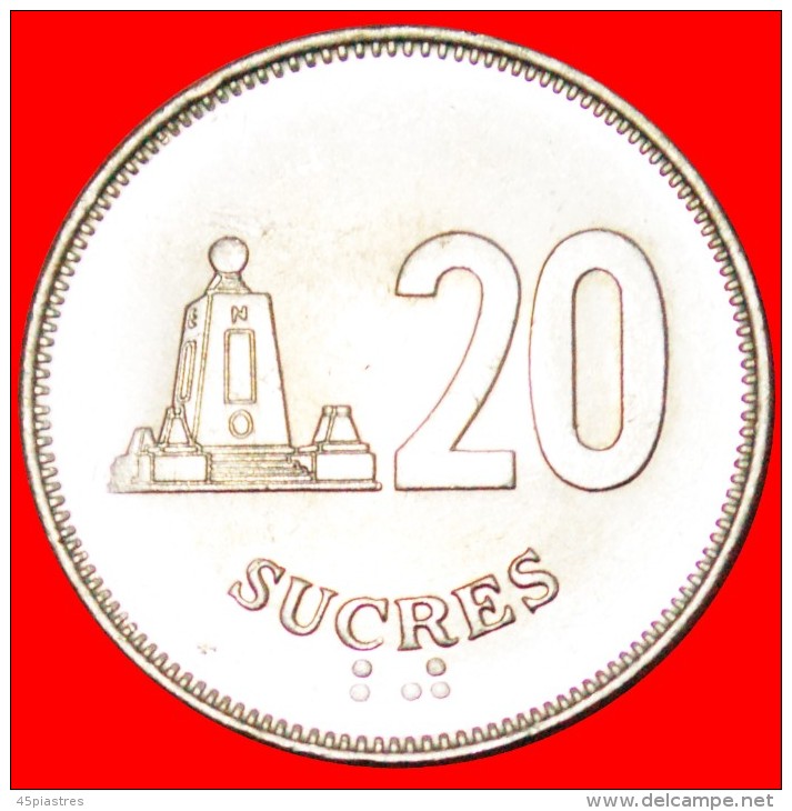 &#9733;SHIP AND NAVIGATION: ECUADOR &#9733; 20 SUCRES 1991 UNC! LOW START &#9733; NO RESERVE!!! - Ecuador