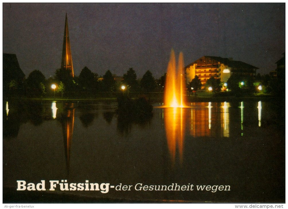 AK Bad Füssing Thermalbad Bei Nacht At Night Niederbayern Ndb. Bayern Deutschland Dennerlein-Liebl Germany Allemagne - Bad Fuessing