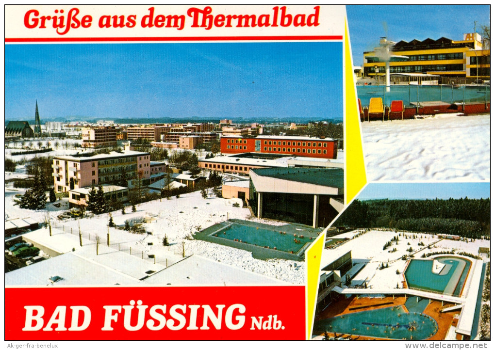 AK Bad Füssing Thermalbad Winter Schnee Schwimmbad Freibad Fiedler Niederbayern Ndb. Snow Deutschland Bayern Germany - Bad Fuessing