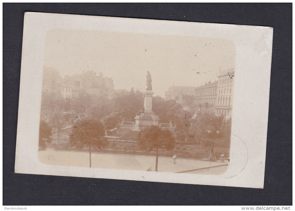 Carte Photo Varsovie - Warsawa - Monument Statue  Adam Mickiewicz - Polen