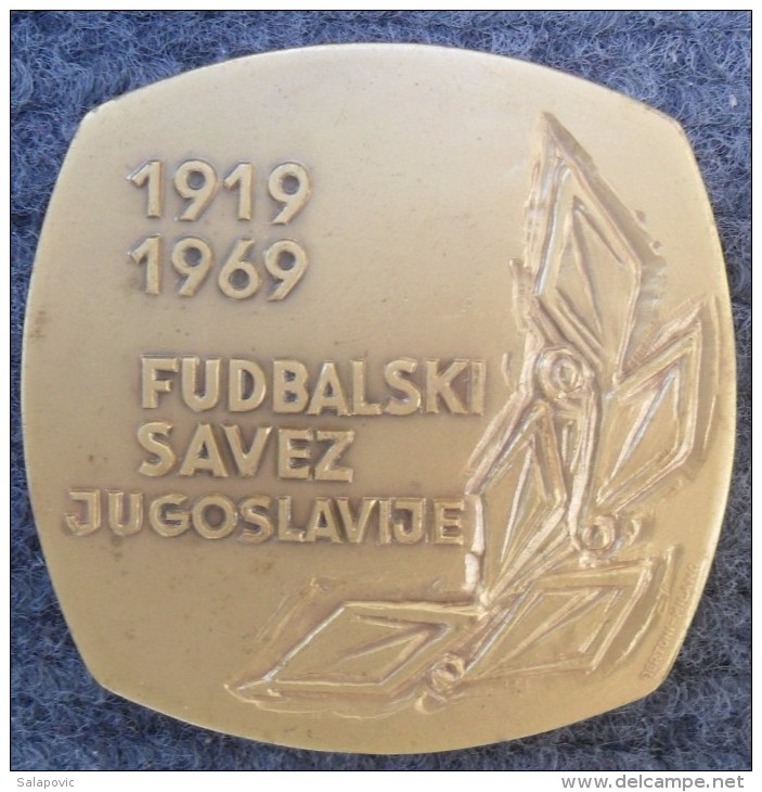 PLAQUE  Fudbalski Savez Jugoslavije 1919-1969,Bertoni - Altri & Non Classificati