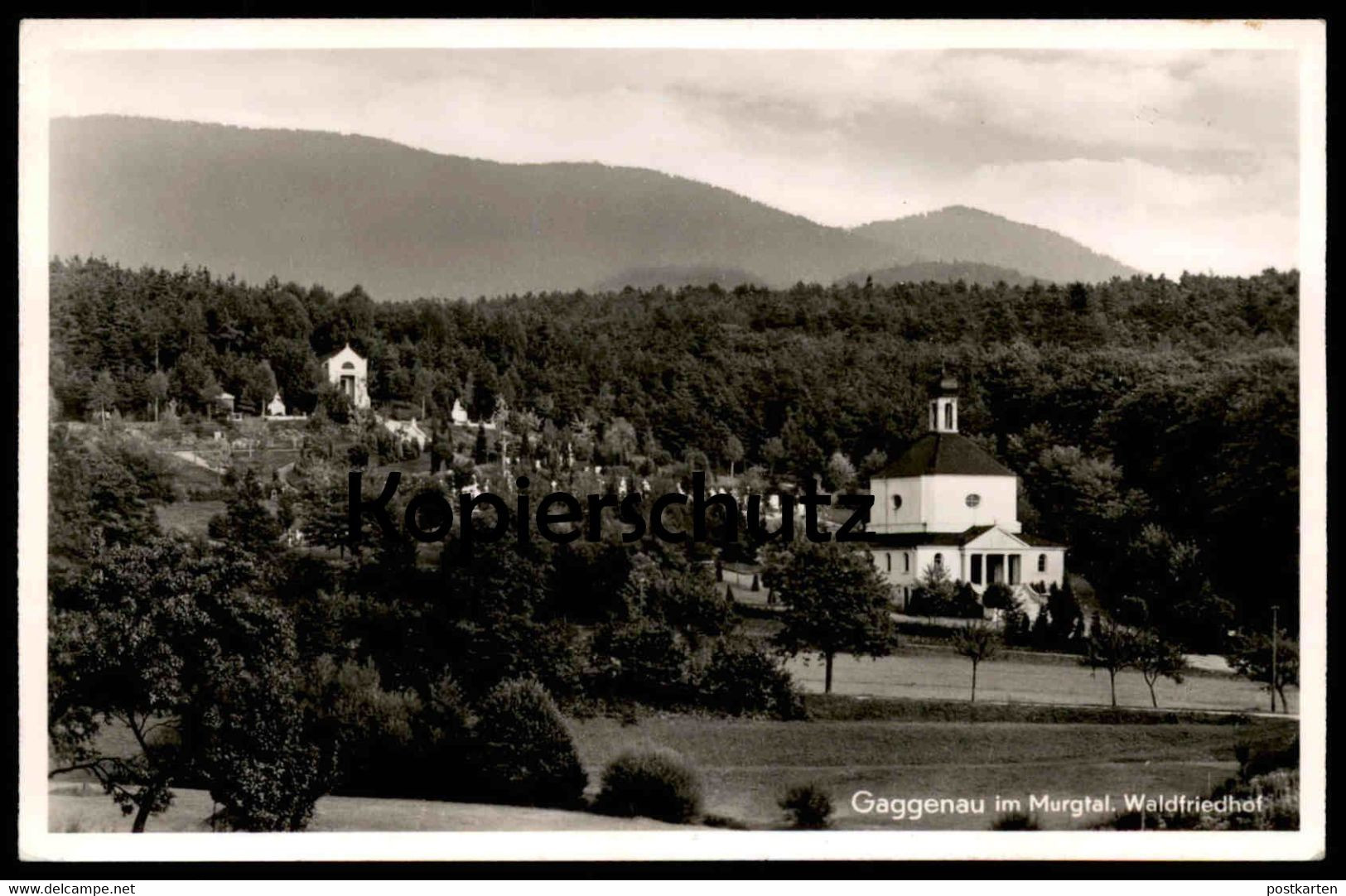 ALTE POSTKARTE GAGGENAU IM MURGTAL WALDFRIEDHOF Friedhof Cemetery Churchyard Cimetière AK Ansichtskarte Postcard Cpa - Gaggenau