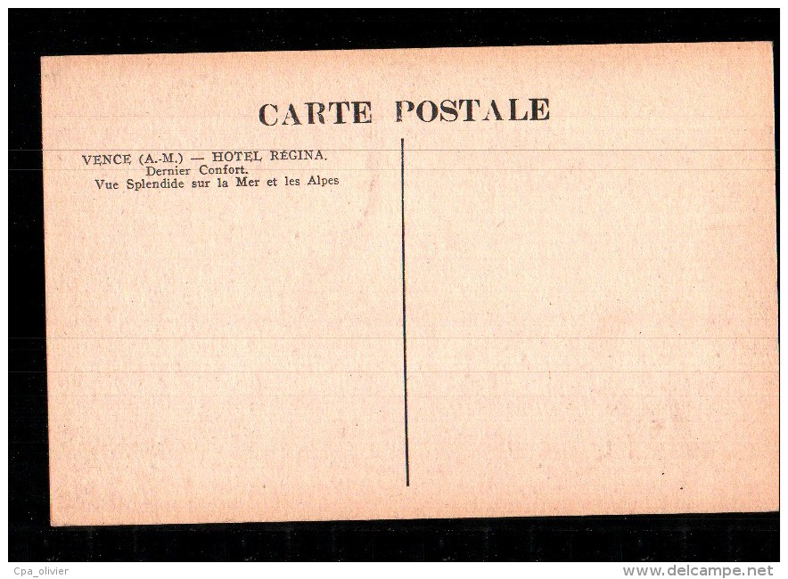 06 VENCE Hotel Régina, Ed ?, 193? - Vence