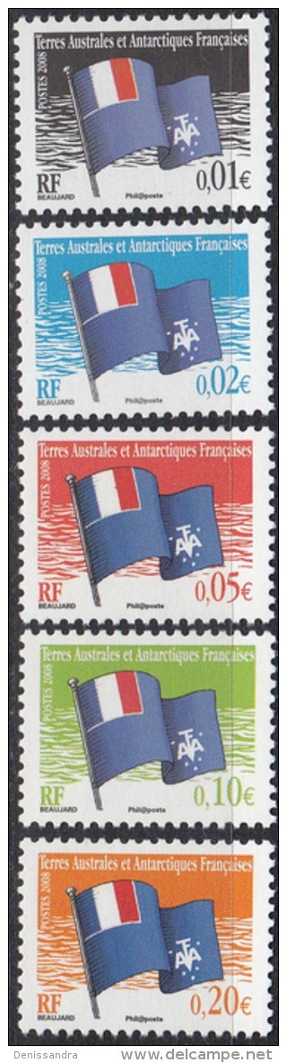 TAAF 2008 Yvert 494 - 498 Neuf ** Cote (2015) 1.20 Euro Drapeau Des TAAF - Neufs