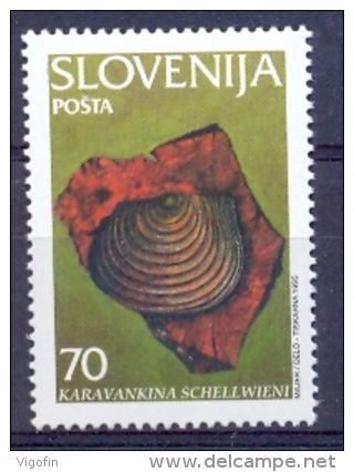 SI 1995-108 FOSSILY, SLOVENIA, 1 X 1v, MNH - Mineralien