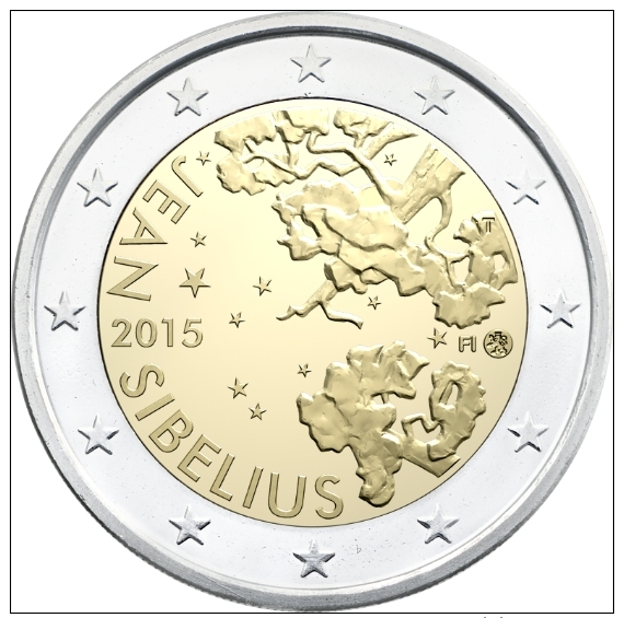 2 EURO COMMEMORATIVE FINLANDIA FINLANDE 2015 Jean Sibelius - Finlande