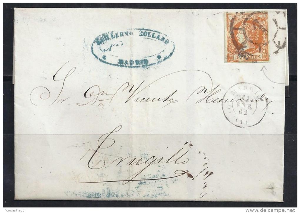 ESPAÑA 1862 - Envuelta - Cartas & Documentos