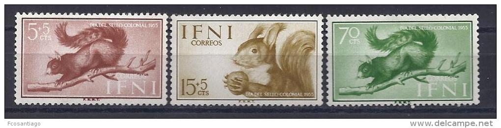 ESPAÑA/IFNI 1955 - EDIFIL # 125/27** Precio Cat. €2.00 - Ifni