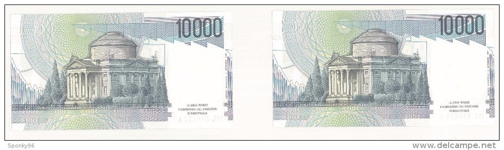 ITALIA -  10.000 LIRE ALESSANDRO VOLTA - # MK 546275L / MK 546276L / MK 546277L / MK 546278L - CONSECUTIVE 4 PEZZI FDS - 10.000 Lire