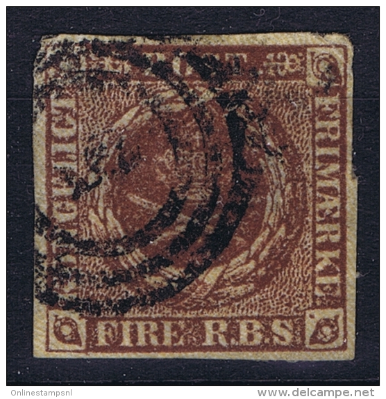 DENMARK: Mi Nr 1 Used Obl. - Used Stamps