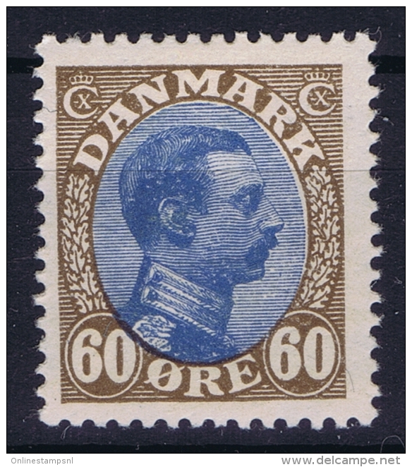 DENMARK: Mi Nr 106b Braun Ultramarin  MH/*, Avec  Charnière , Mit Falz 1918 - Ungebraucht