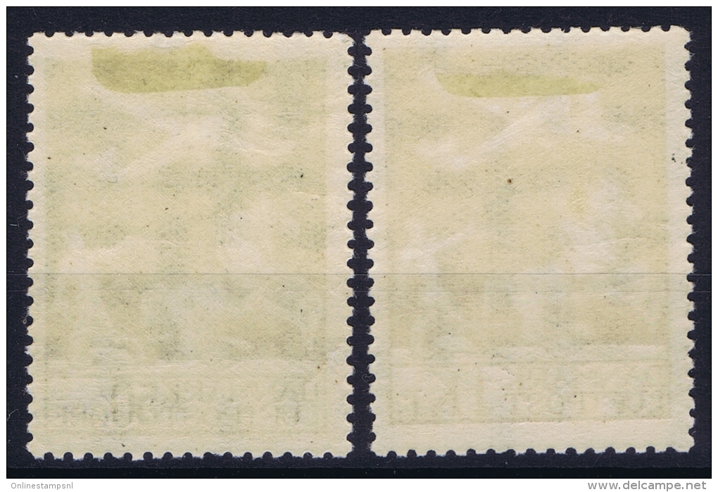 DENMARK: Airmail Mi Nr 180 - 181 , Fa 216 - 217 MH/* Falz.  1929 - Airmail