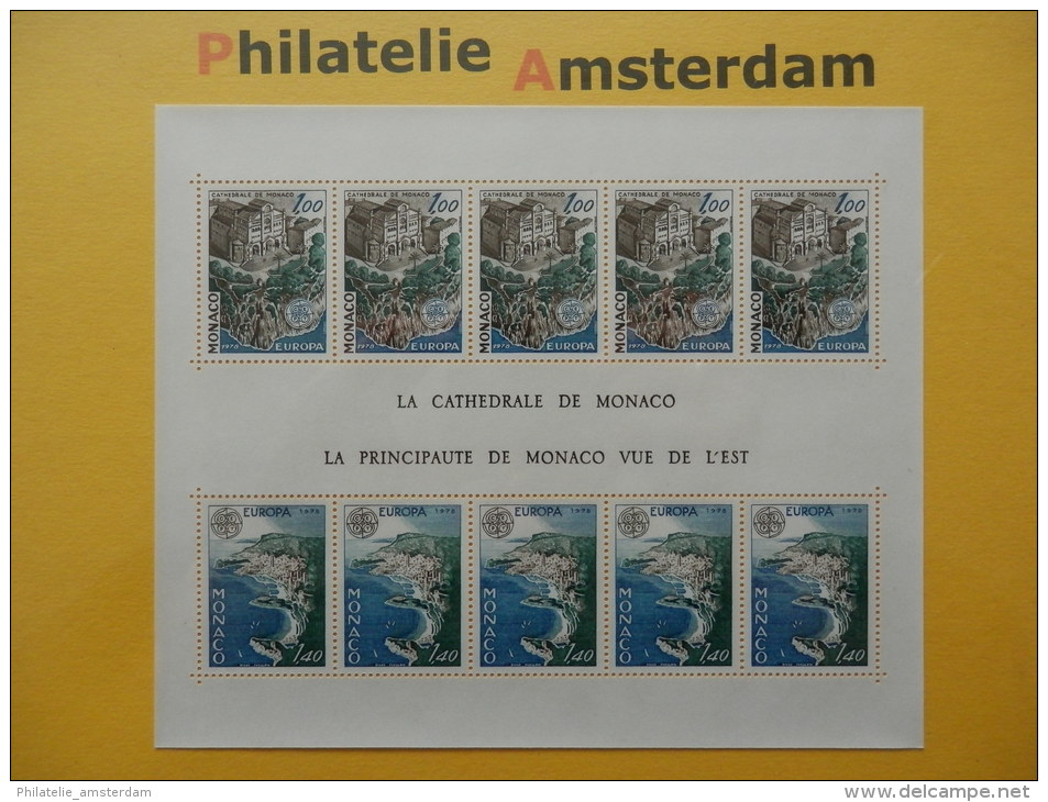 Monaco 1978, EUROPA / CATHEDRALE / MONUMENTS: Mi 1319-20, Bl. 12, ** - 1978