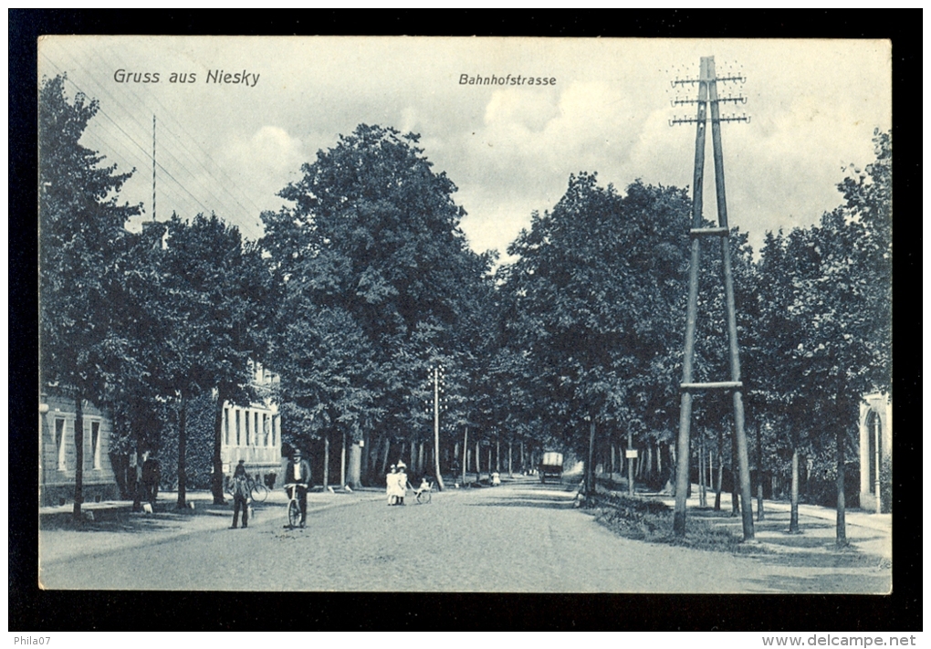 Gruss Aus Niesky Bahnhofstrasse / Postcard Circulated - Niesky