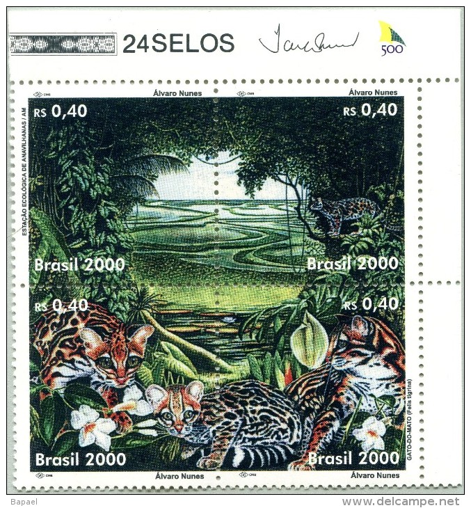 N° Yvert 2588 à 2591 - Timbres Du Brésil (2000) - MNH - Préservation De L'Environnement (JS) - Unused Stamps