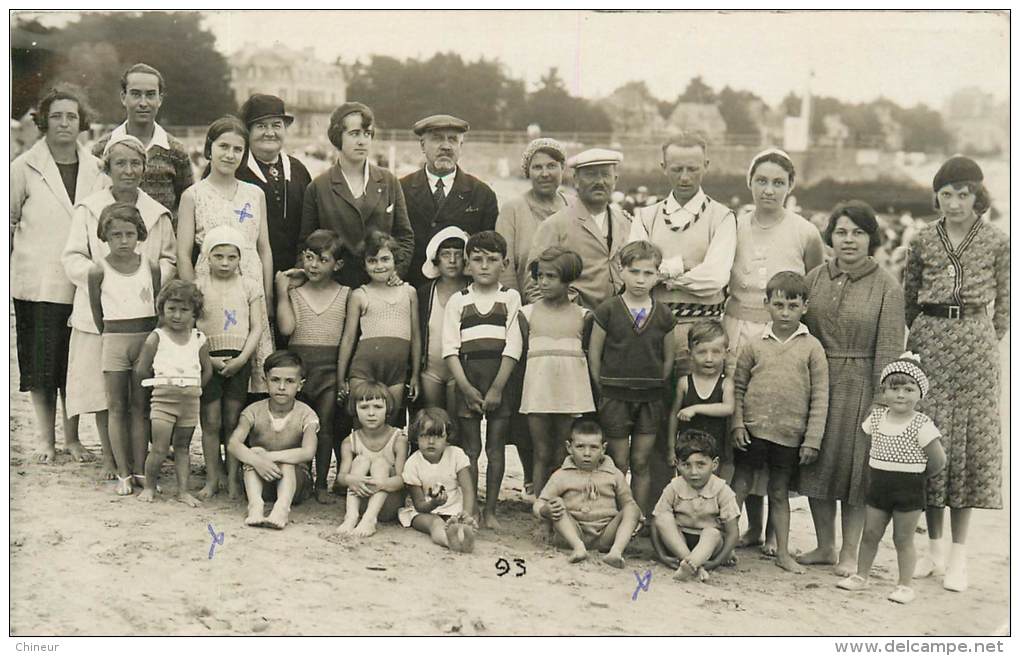 CARTE PHOTO  GROUPE ENFANTS AU POULIGUEN 1932 - Le Pouliguen