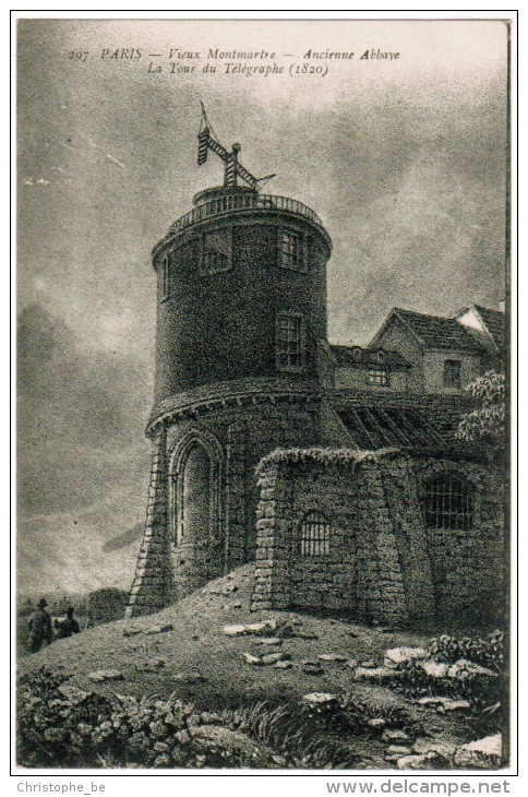 CPA Paris, Vieux Montmartre, Ancienne Abbaye, La Tour Du Télégraphe (pk24907) - Louvre