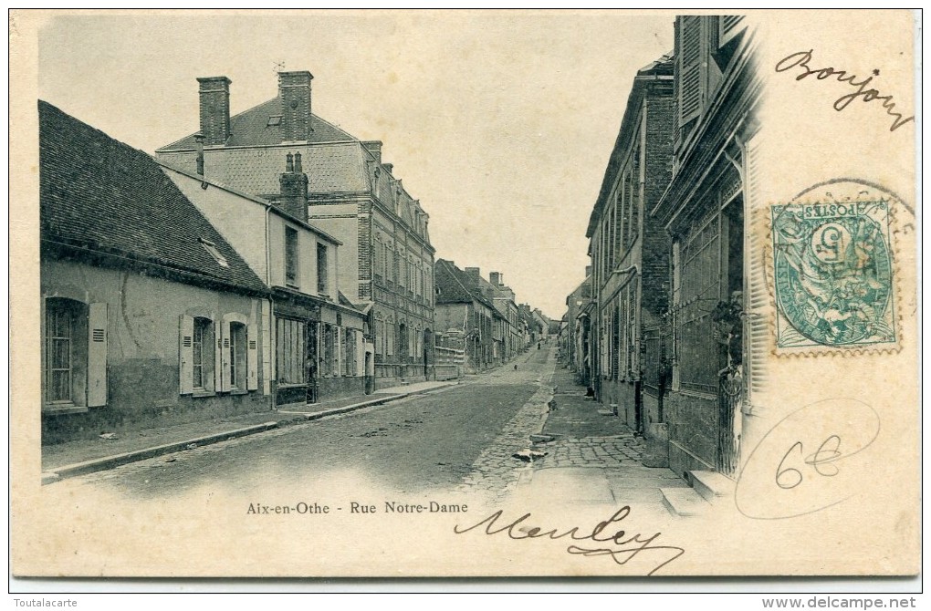 CPA 10 AIX EN OTHE RUE NOTRE DAME 1904 - Autres & Non Classés