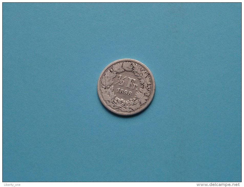 1/2 FRANC 1898 ( For Grade, Please See Photo ) ! - Andere & Zonder Classificatie