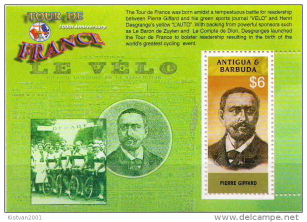 Antigua Barbuda MNH Tour De France On 3 Sheetlets And 3 SSs - Radsport