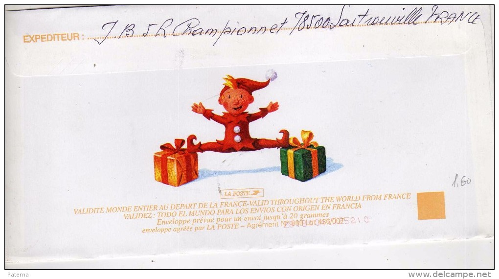 2908   Carta Entero Postal Francia  2009  Croix Rouge , Joyeux Noel - Listos A Ser Enviados: Otros (1995-...)