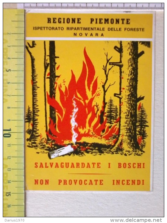 Cart.-   Regione Piemonte - Ispettorato Ripartimrntale Delle Foreste - NOVARA. Salvaguardare I Boschi. - Altri & Non Classificati