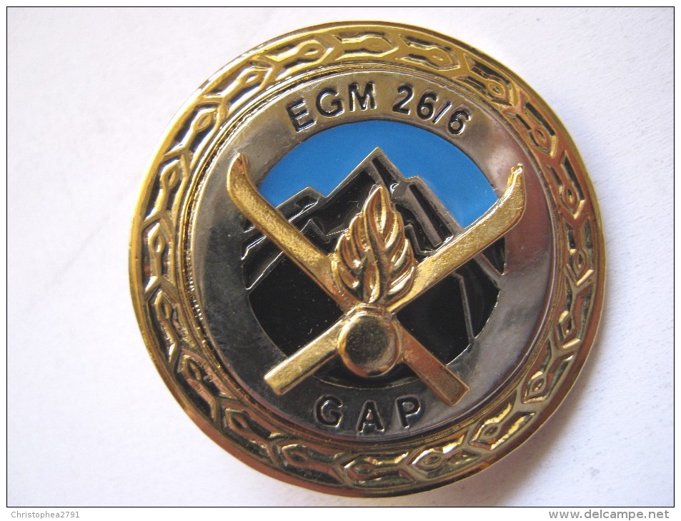 INSIGNE DE LA GENDARMERIE NATIONALE MONTAGNE EGM 26/6 GAP ETAT EXCELLENT - Police & Gendarmerie