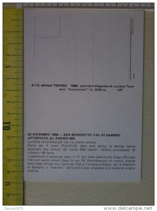 Cart.-   23 Dicembre 1984 - Attentato Sul Rapido 904 Napoli-Milano. - Altri & Non Classificati