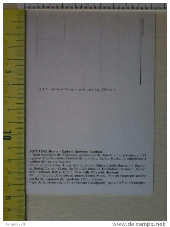 Cart.-   25-7-1943-83 - 40° Della Caduta Del Fascismo. - Altri & Non Classificati