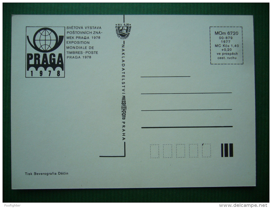 Czechoslovakia: World Postage Stamps Exhibition PRAGA 1978 - Unused - Stamps (pictures)