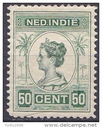 Ned. Indië: 1913-31 Koningin Wilhelmina 50 Cent Groen NVPH 129 A Ongestempeld - Nederlands-Indië