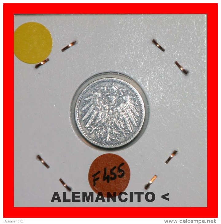 ALEMANIA  -  IMPERIO - DEUTSCHES REICH -  5 Pfn. AÑO 1898-A - 5 Pfennig