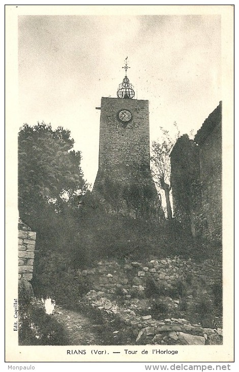 83. CPA. Var. Rians. Tour De L'Horloge - Rians